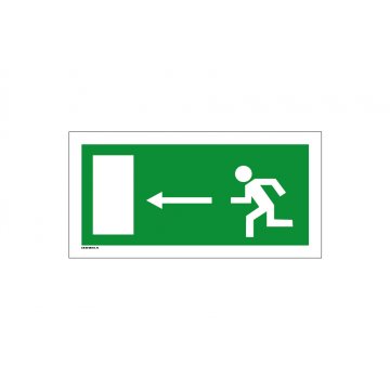 Evacuation Exit Direction - Sign - Size 300x150mm - PVC - Color UV Print - BHP141
