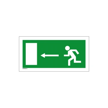 Evacuation Exit Direction - Sign - Size 300x150mm - PVC - Color UV Print - BHP141