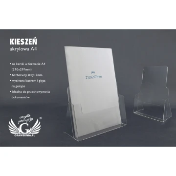 Acrylic Pocket A4 (210x297mm) - model K010