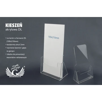 Acrylic Pocket DL (100x210mm) - model K006