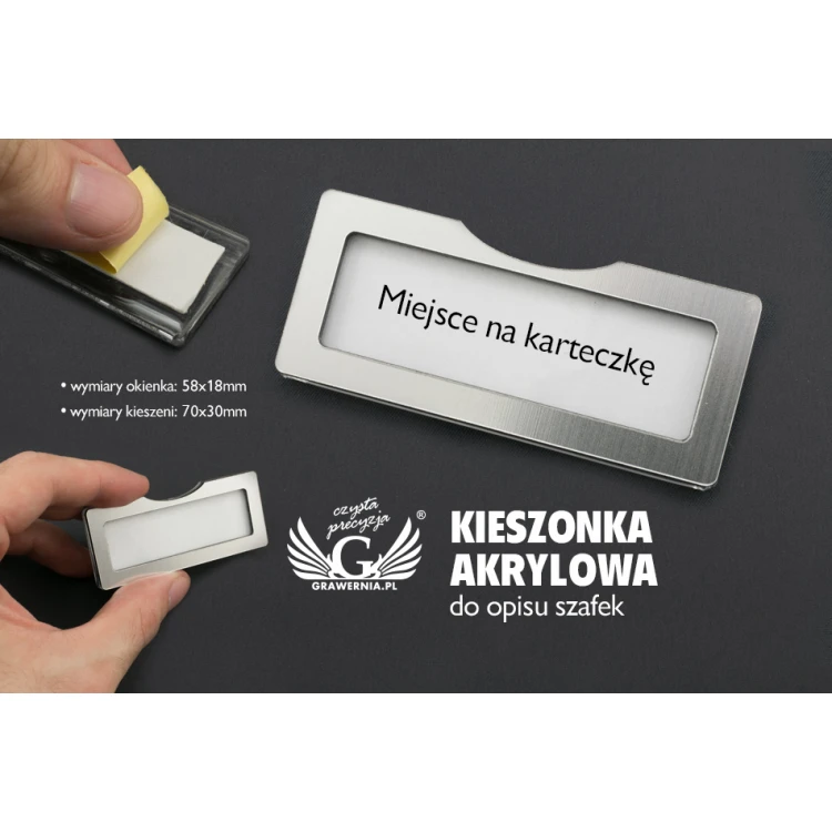 Acrylic Pocket for Cabinet Description Note - K011
