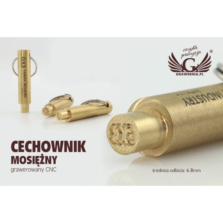 Pocket Brass CNC Engraved Gauge - Reflection Diameter: 6.8mm