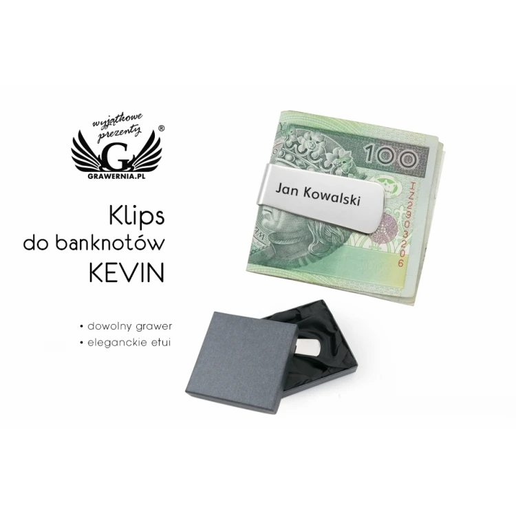 Kevin Money Clip with Engraving - SP008