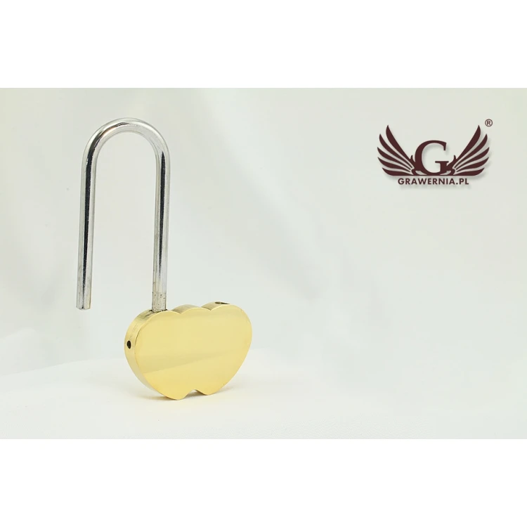 Padlock Two Hearts - any engraving - KZ002