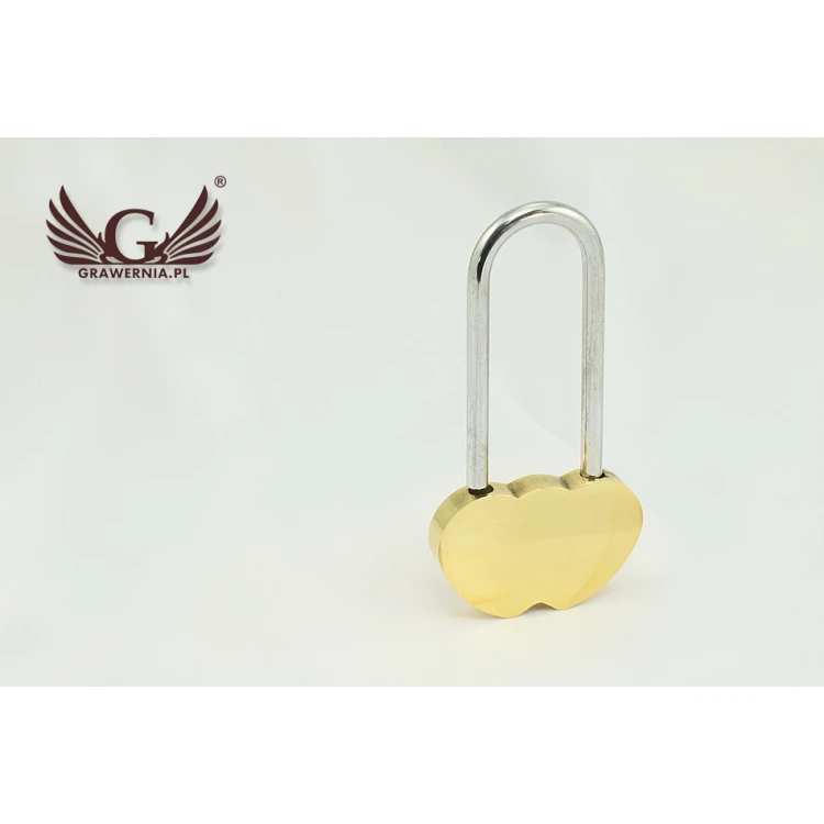 Padlock Two Hearts - any engraving - KZ002