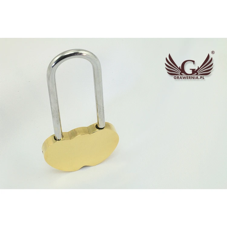 Padlock Two Hearts - any engraving - KZ002