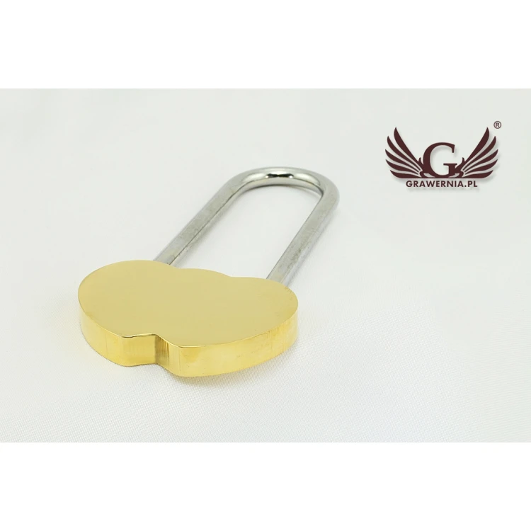 Padlock Two Hearts - any engraving - KZ002