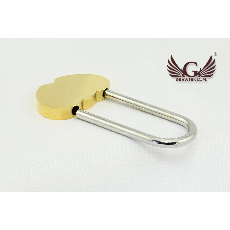 Padlock Two Hearts - any engraving - KZ002