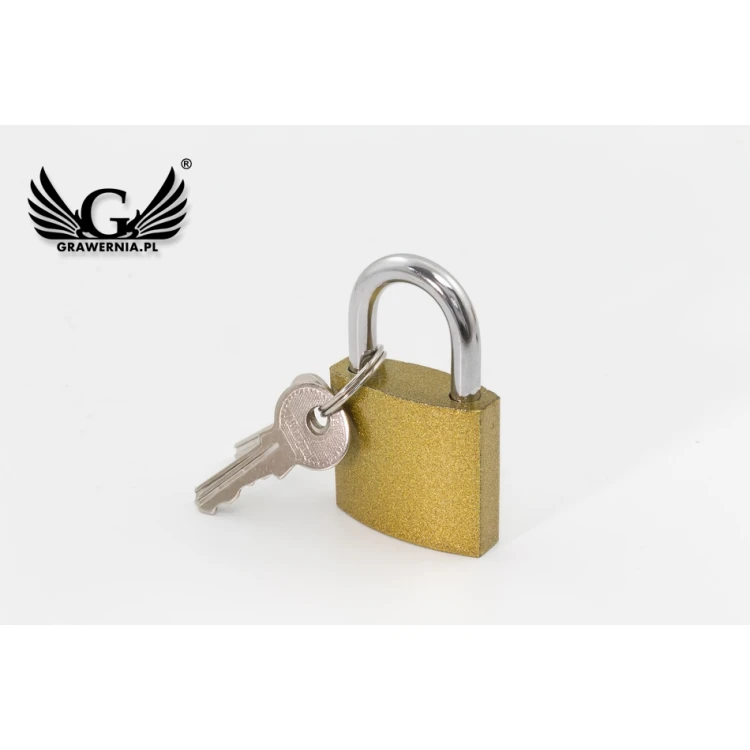 Love Padlock - Small - Cast Iron Gold Color - Custom Engraving - KZ007