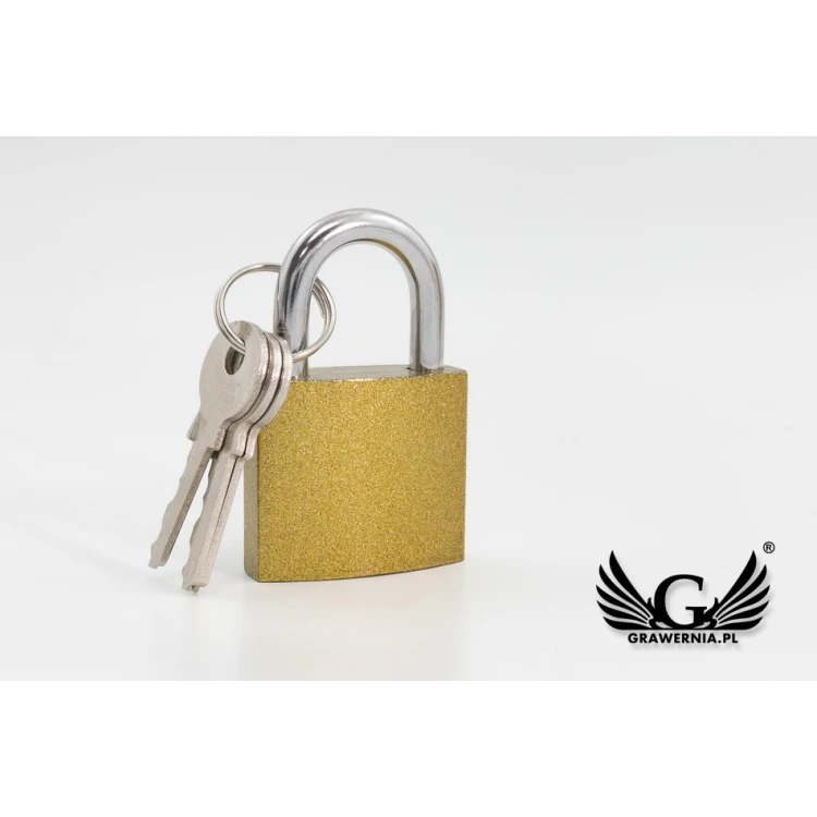 Love Padlock - Small - Cast Iron Gold Color - Custom Engraving - KZ007