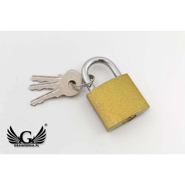 Love Padlock - Small - Cast Iron Gold Color - Custom Engraving - KZ007
