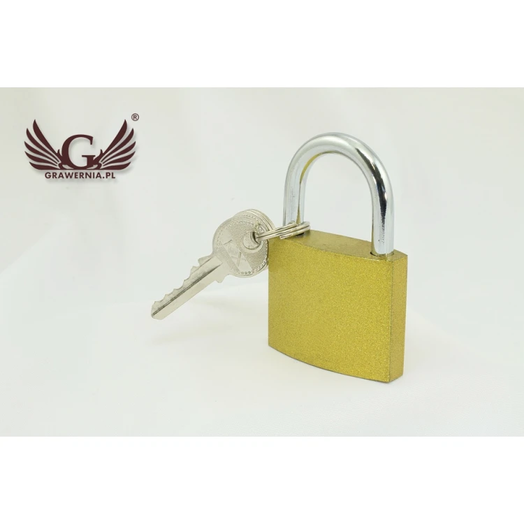 Lovers' Padlock - Cast Iron Gold Color - Custom Engraving - KZ004