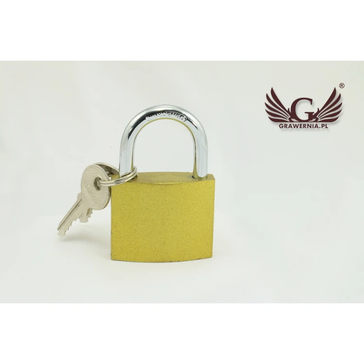 Lovers' Padlock - Cast Iron Gold Color - Custom Engraving - KZ004