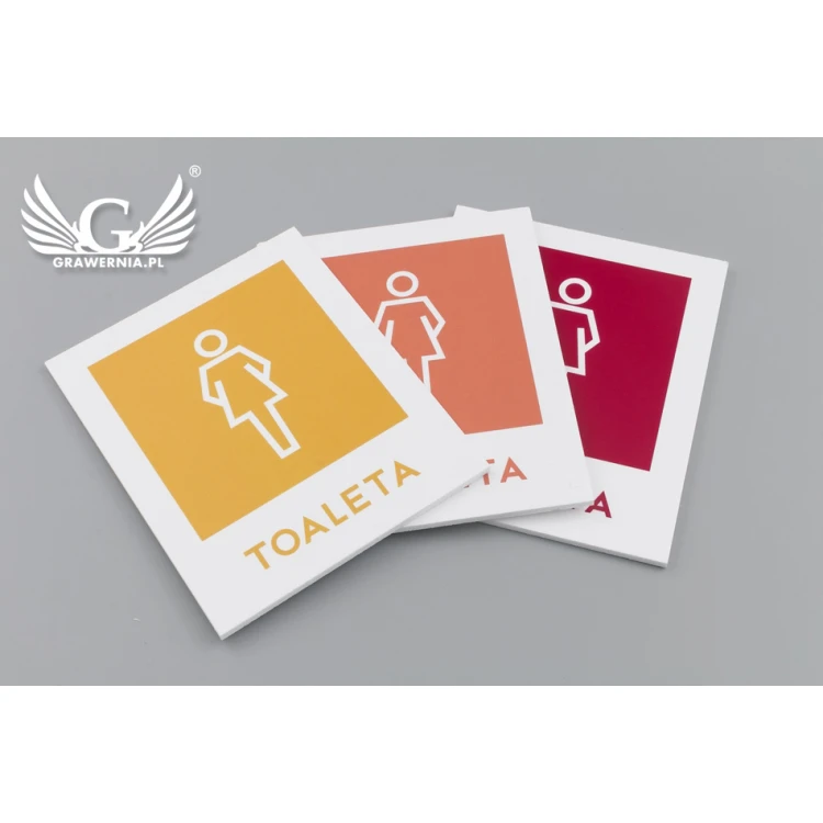 Toilet Signage - UV Print - 3mm PVC - dim. 90x110mm - TT023