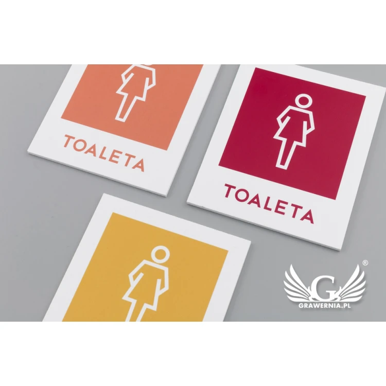 Toilet Signage - UV Print - 3mm PVC - dim. 90x110mm - TT023