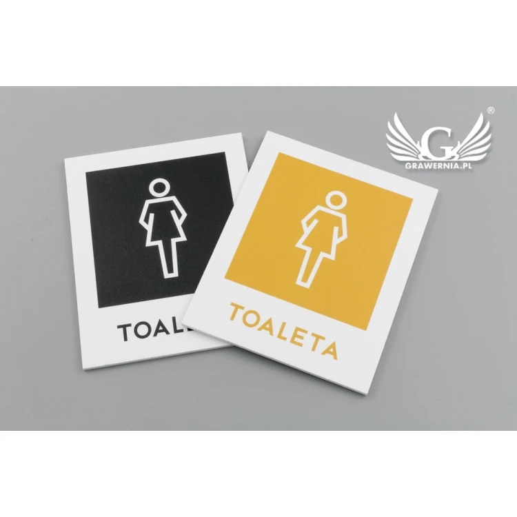 Toilet Signage - UV Print - 3mm PVC - dim. 90x110mm - TT023