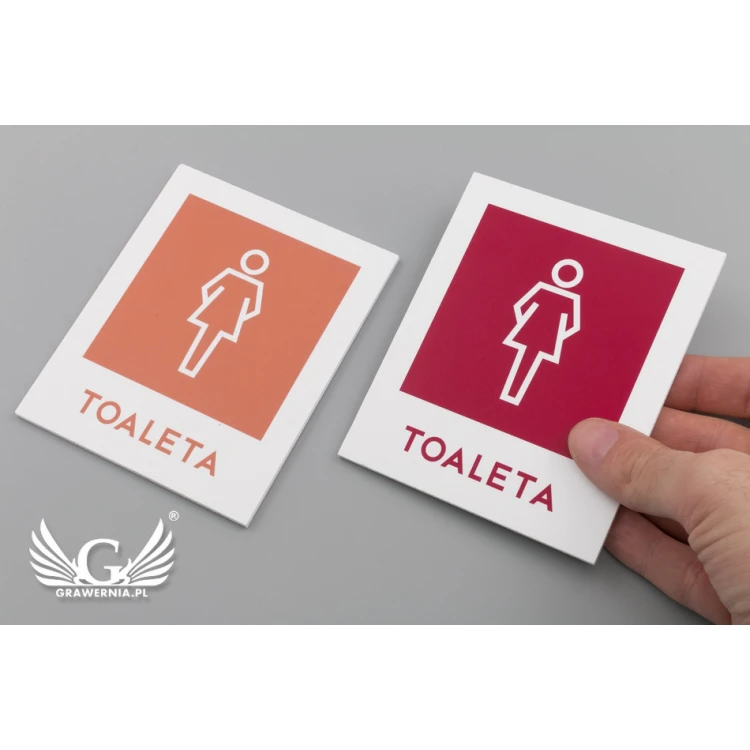 Toilet Signage - UV Print - 3mm PVC - dim. 90x110mm - TT023