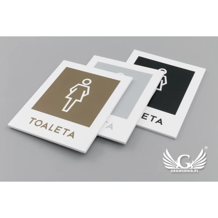 Toilet Signage - UV Print - 3mm PVC - dim. 90x110mm - TT023