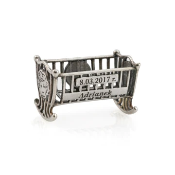 SILVER CRADLE - Holy Baptism Keepsake - silver - pattern SRB011