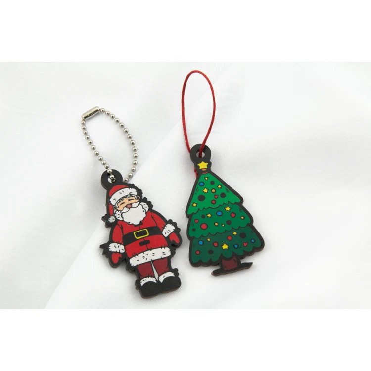 Set of 6 Wooden Christmas Ornaments - Colorful UV Print - OZD005