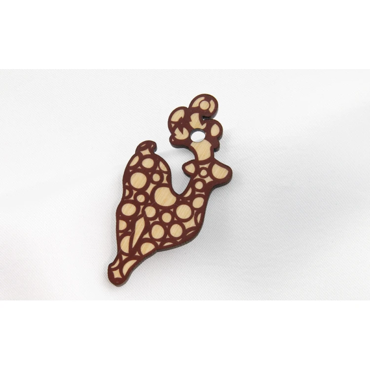 Set of 6 Wooden Christmas Ornaments - Colorful UV Print - OZD003