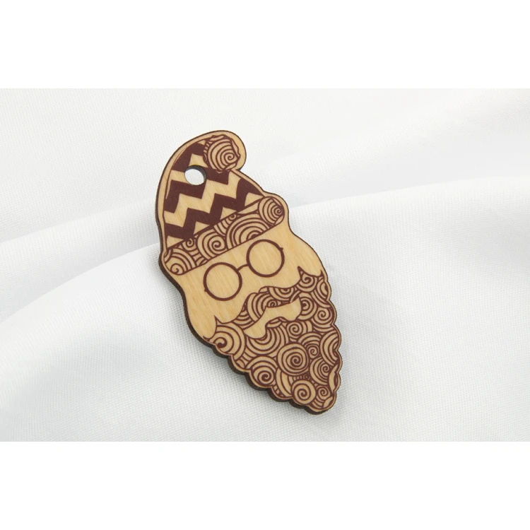 Set of 6 Wooden Christmas Ornaments - Colorful UV Print - OZD003