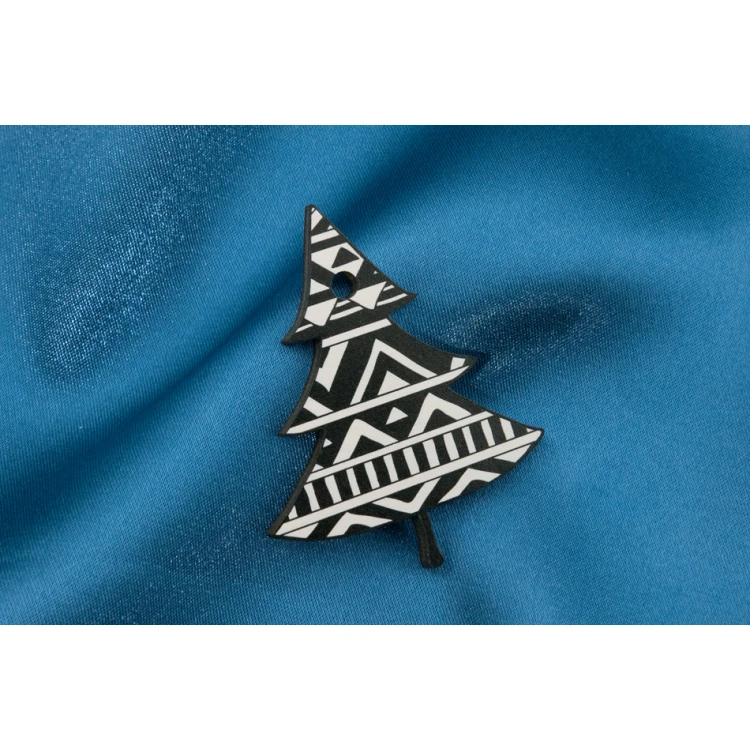 Set of 6 Wooden Christmas Ornaments - Colorful UV Print - OZD002