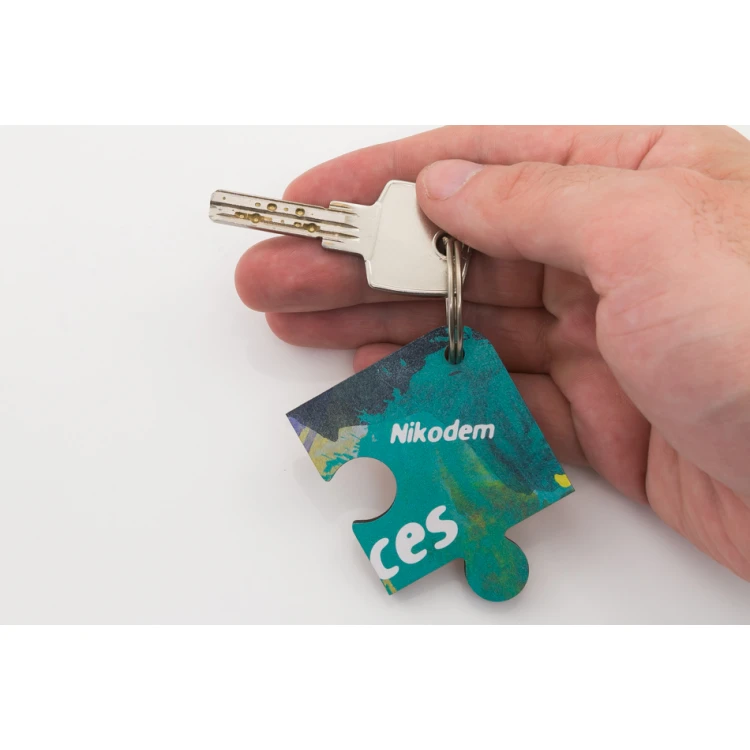 Wooden Puzzle - set of Mini Puzzle keychains - BP139