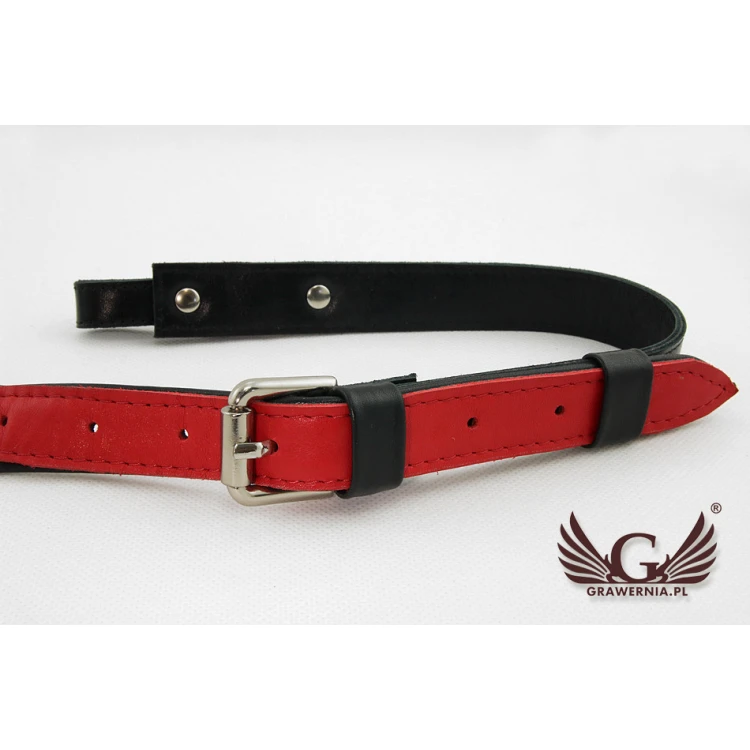 ACCORDION STRAP SET red-black - Musette model - Comfort version - PDA001
