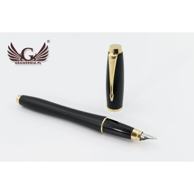 Parker URBAN Muted Black GT Fountain Pen and Ballpoint Pen Set with Case - PAR006-DUO-PT