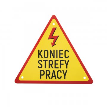 End of Work Zone - dim. 271x240mm - PVC - UV print - BHP193