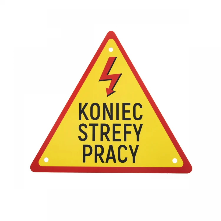 End of Work Zone - dim. 271x240mm - PVC - UV print - BHP193