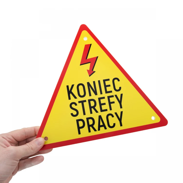 End of Work Zone - dim. 271x240mm - PVC - UV print - BHP193