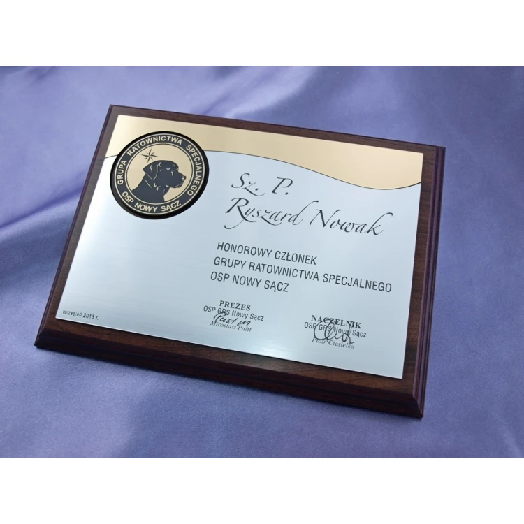 DIPLOMA MD3 - HONORARY MEMBER - diploma with round logo - SL062