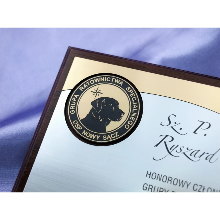DIPLOMA MD3 - HONORARY MEMBER - diploma with round logo - SL062