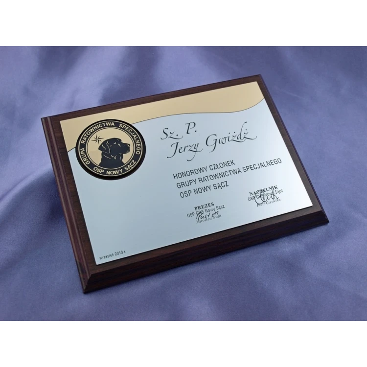 DIPLOMA MD3 - HONORARY MEMBER - diploma with round logo - SL062
