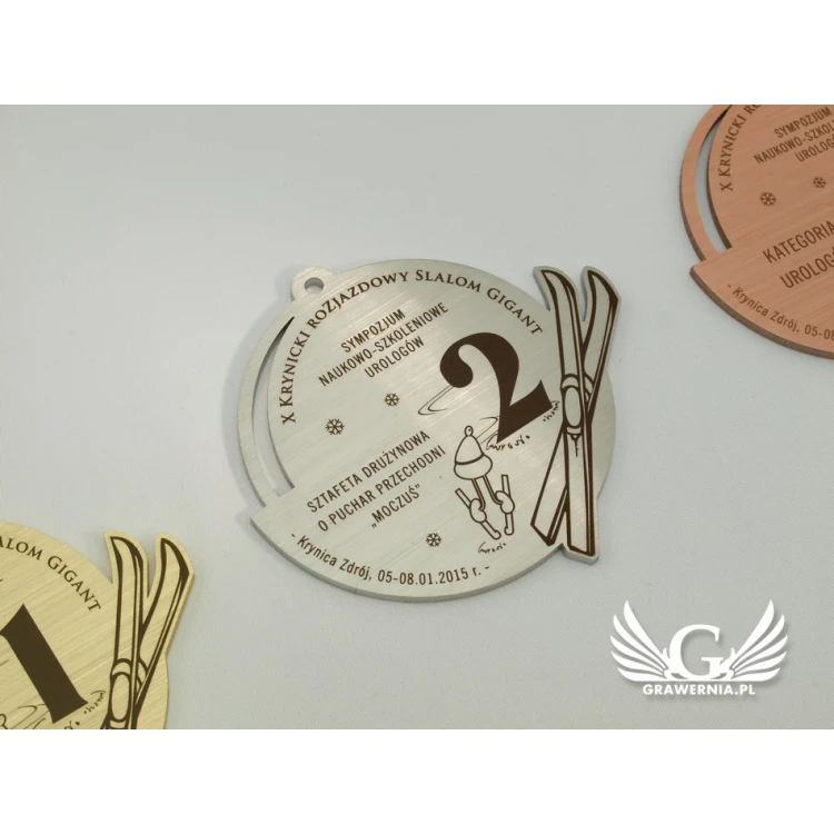 Metal Medals in Three Colors (Brass, Steel, Copper) - Dimensions 93x88mm - MGR091