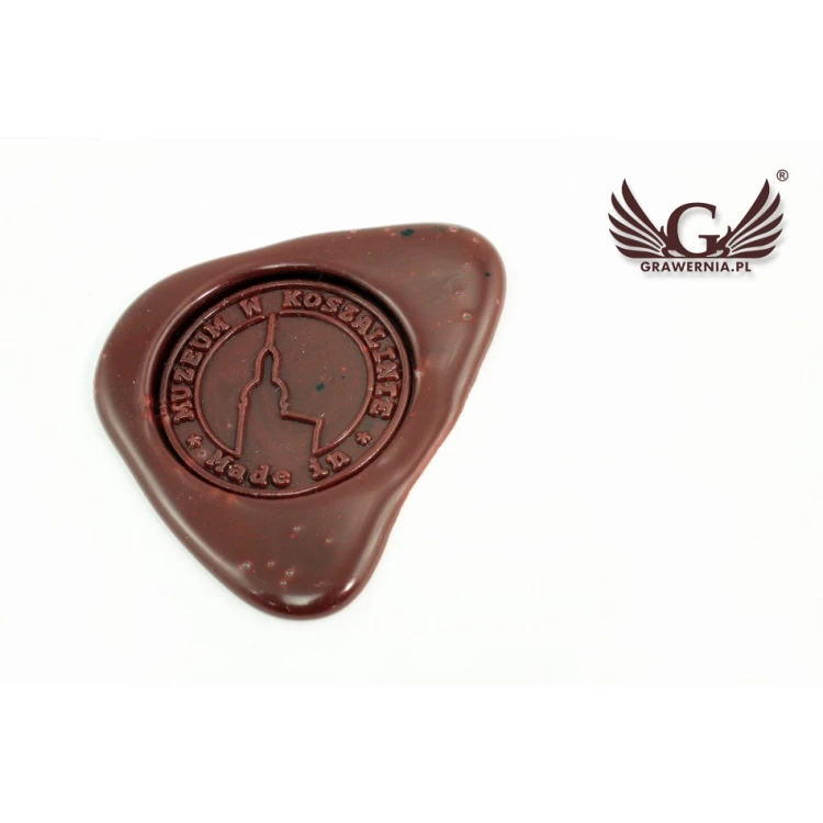 Seal for stamping in wax - CNC - diameter 38mm, concave engraving