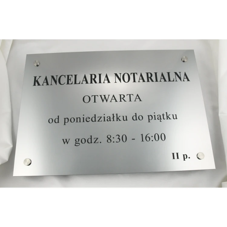 NOTARY SIGN - opening hours - SZ026 - size 50x35cm