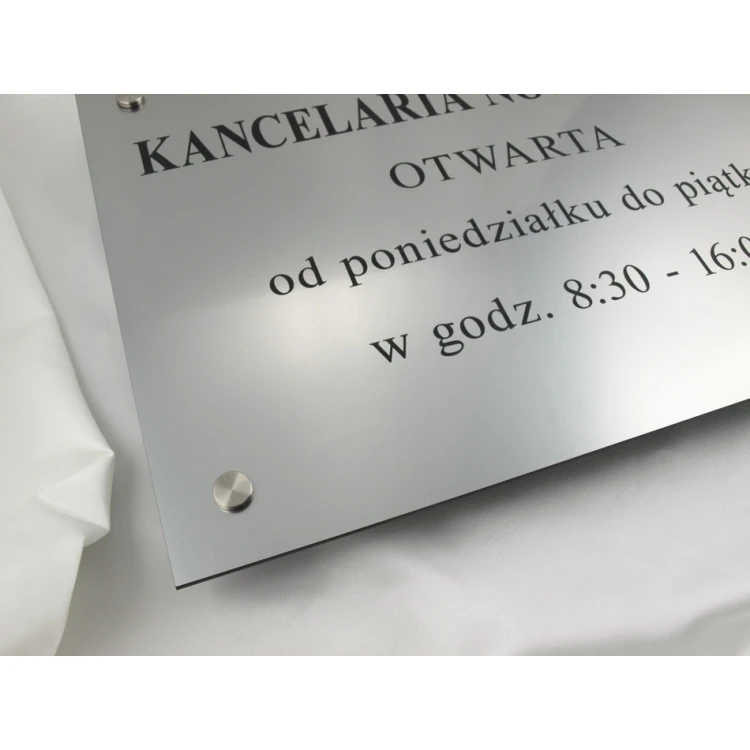 NOTARY SIGN - opening hours - SZ026 - size 50x35cm