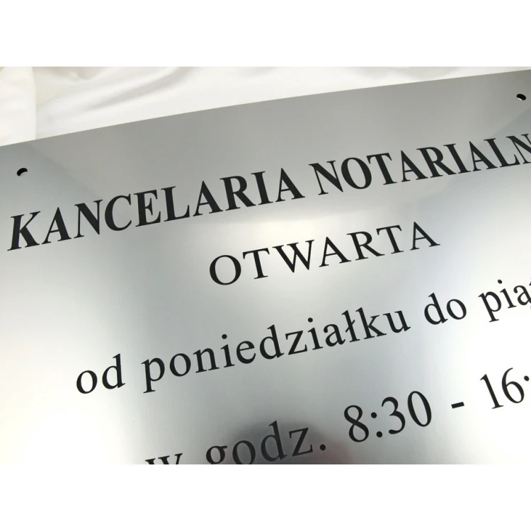 NOTARY SIGN - opening hours - SZ026 - size 50x35cm