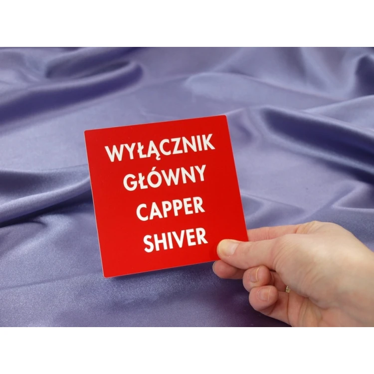 Red Plates for Device Markings - Size: 100x100mm