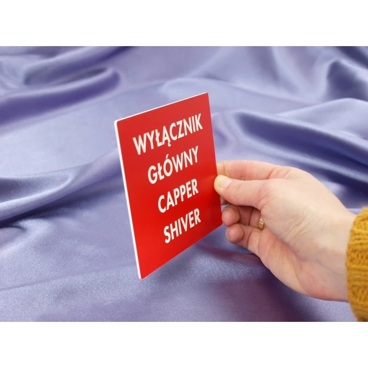Red Plates for Device Markings - Size: 100x100mm
