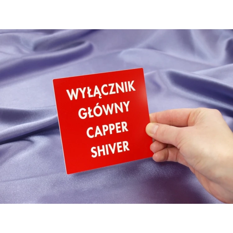 Red Plates for Device Markings - Size: 100x100mm