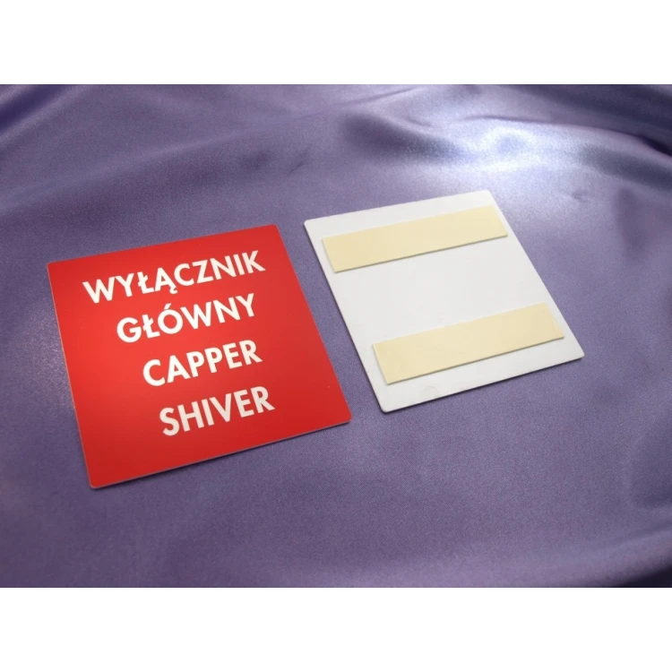 Red Plates for Device Markings - Size: 100x100mm
