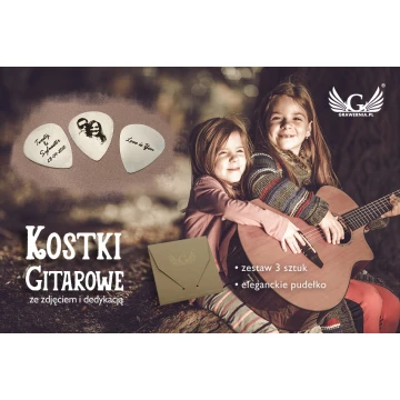 Guitar Picks with Your Photo and Dedication - Steel - Set: 3 Pieces