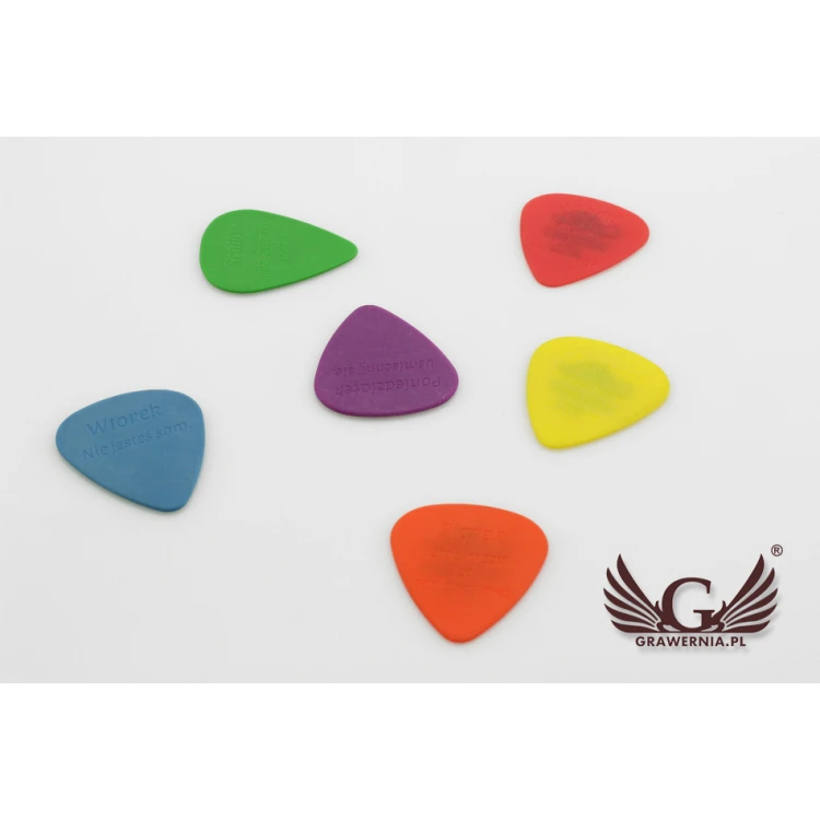 Guitar Picks with Custom Logo - Plastic - Set: 6 Pieces - KG11
