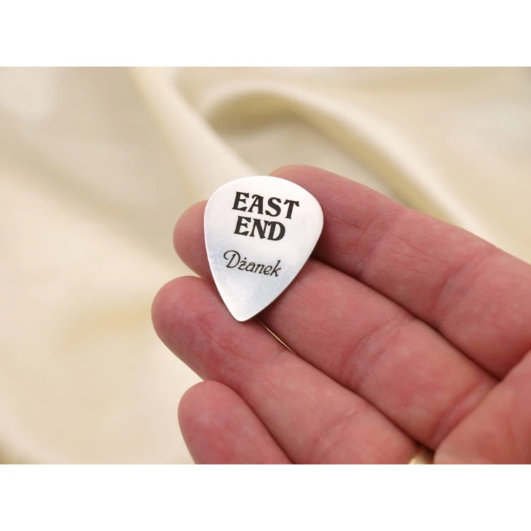 Guitar Picks with Custom Logo - Steel - Set: 3 Pieces