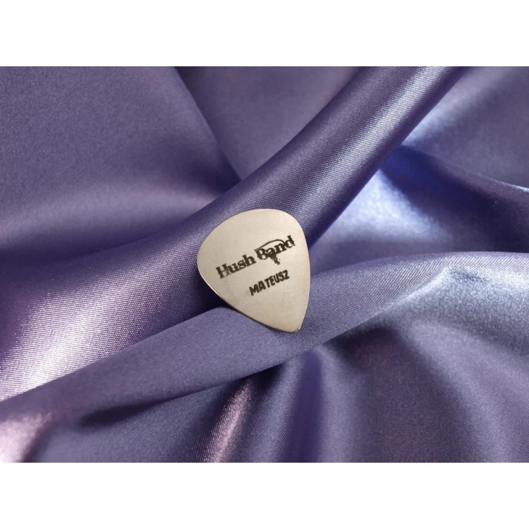 Guitar Picks with Custom Logo - Steel - Set: 3 Pieces