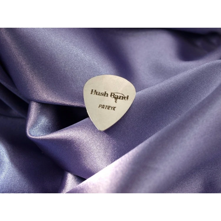 Guitar Picks with Custom Logo - Steel - Set: 3 Pieces